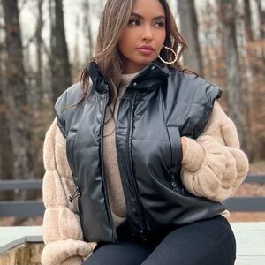 Women's Sleek Black Vest